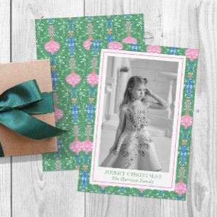 Cartes Pour Fêtes Annuelles Festif ornements de Noël Motif Photo