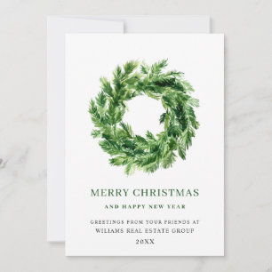 Cartes Pour Fêtes Annuelles Festif Pine Branche Wreath Noël