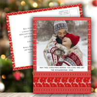 Festif Rouge Noël laide Sweater Nordic Reindeer