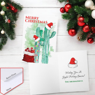 Cartes Pour Fêtes Annuelles Festif Sud-Ouest Saguaro Cactus Personnalisé