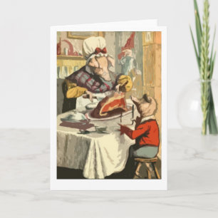 Cartes Pour Fêtes Annuelles Festin de vacances du livre d'enfants