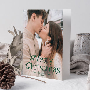Cartes Pour Fêtes Annuelles Festin Elegance Green Joyeux Noël Photo