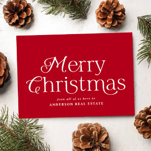 Cartes Pour Fêtes Annuelles Festin Elegance Rouge Joyeux Noël Affaires
