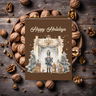 Cartes Pour Fêtes Annuelles Festin Noël aquarelle noisette ajouter du texte