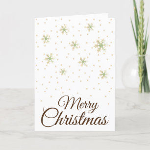 Cartes Pour Fêtes Annuelles Festin Tender Snowflakes Joyeux Script de Noël