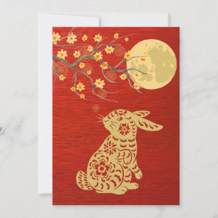 Cartes Pour Fêtes Annuelles Festival de la lune de mi-automne Rabbit