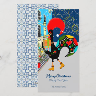 Cartes Pour Fêtes Annuelles Festivals de Noël avec le coq portugais