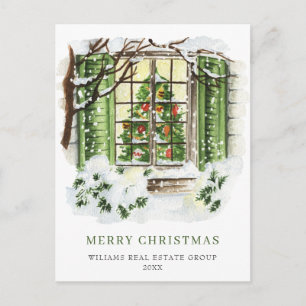 Cartes Pour Fêtes Annuelles Festive Country House Noël Accueil d'entreprise