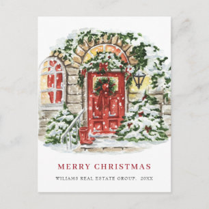 Cartes Pour Fêtes Annuelles Festive Country House Noël Accueil d'entreprise