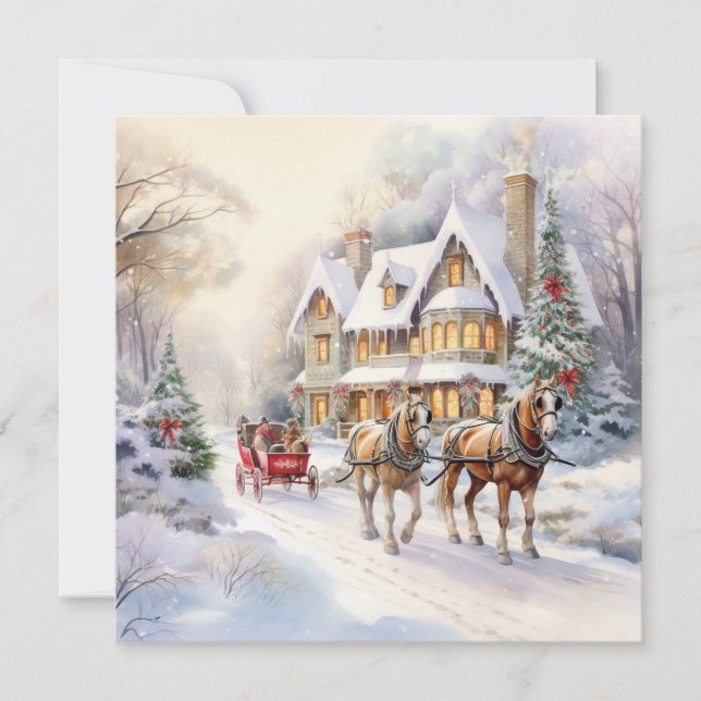 Cartes Pour Fêtes Annuelles Festive de vacances (Devant)