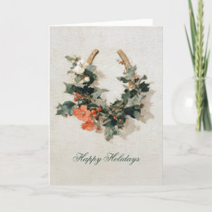 Cartes Pour Fêtes Annuelles Festive Equestrian Business Photo Noël