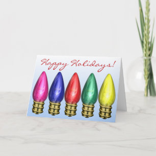 Cartes Pour Fêtes Annuelles Festive Fêtes ampoules Noël