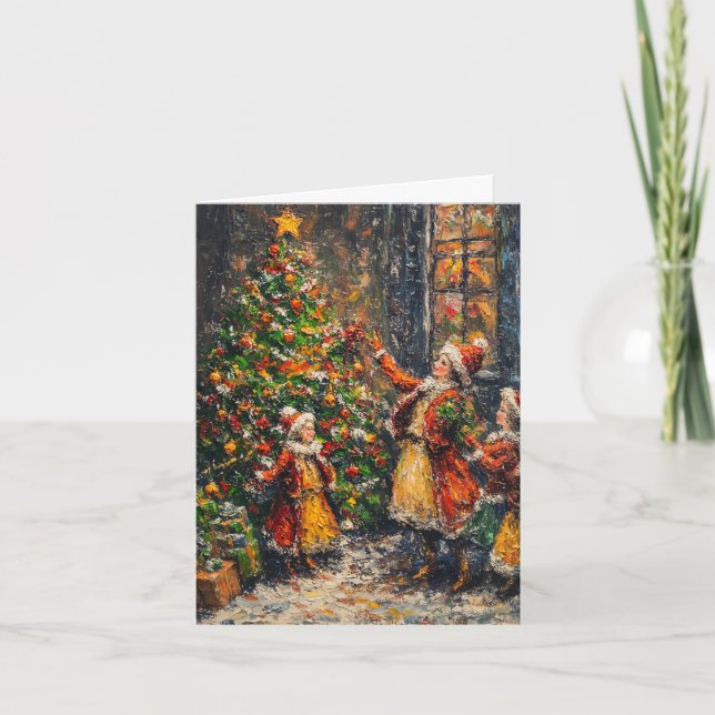 Cartes Pour Fêtes Annuelles Festive Holiday Cheer" (Devant)