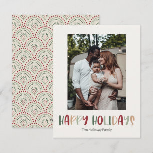 Cartes Pour Fêtes Annuelles Festive Joyeux Vacances Vertical Photo unique