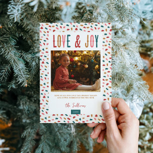 Cartes Pour Fêtes Annuelles Festive Love and Joy 4 Photo