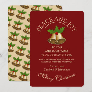 Cartes Pour Fêtes Annuelles Festive Mistletoe Bells Noël