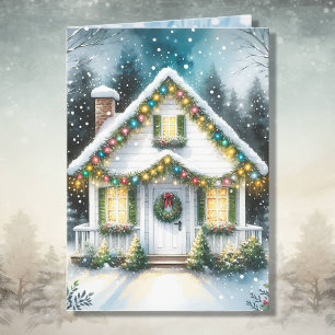 Cartes Pour Fêtes Annuelles Festive Noël à la maison