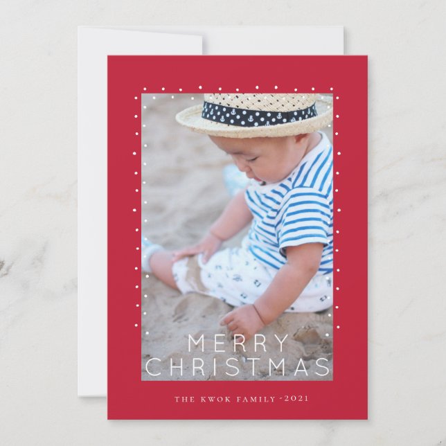 Cartes Pour Fêtes Annuelles Festive Red Tidings Photo de Noël (Devant)