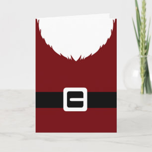 Cartes Pour Fêtes Annuelles Festive Santa Claus Red Suit Jacket and Belt