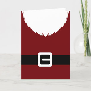 Cartes Pour Fêtes Annuelles Festive Santa Claus Red Suit Jacket and Belt
