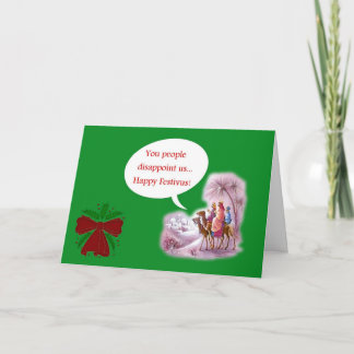 Cartes Pour Fêtes Annuelles Festivus heureux avec 3 sages