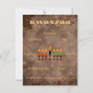 Cartes Pour Fêtes Annuelles Fête afrocentrique panafricaine de Kwanzaa