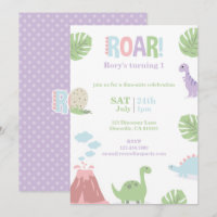 Fête Anniversaire de enfant Pastel Baby Dinosaur