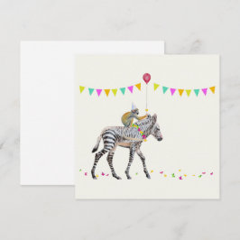 Cartes Pour Fêtes Annuelles Fête au ballon zèbre