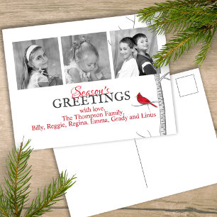 Cartes Pour Fêtes Annuelles Fête Cardinale Rouge Noël Woodland 3 Photo