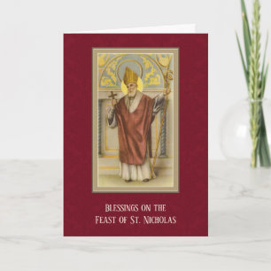 Cartes Pour Fêtes Annuelles Fête catholique Saint-Nicolas Fête religieuse