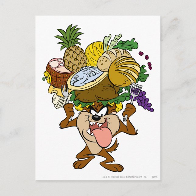 Cartes Pour Fêtes Annuelles Fête d'action de grâces TAZ™ B/W 2 (Devant)