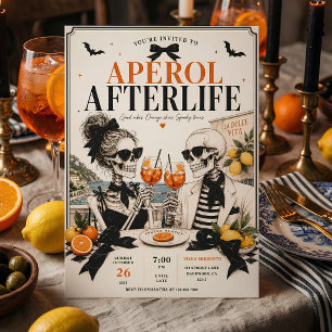 Cartes Pour Fêtes Annuelles Fête de cocktail d'Halloween Aperol Afterlife