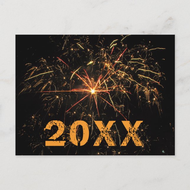 Cartes Pour Fêtes Annuelles Fête de feu d'artifice 2020 avec message (Devant)
