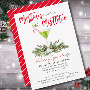 Cartes Pour Fêtes Annuelles Fête de fin d'année Boissons festives au martini