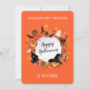 Cartes Pour Fêtes Annuelles Fête de Halloween tendance design joyeux