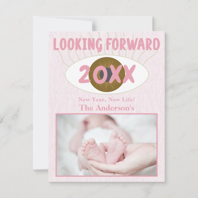 Cartes Pour Fêtes Annuelles Fête de la famille rose (Devant)