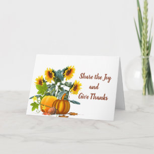 Cartes Pour Fêtes Annuelles Fête de la moisson d'automne Thanksgiving avec sal