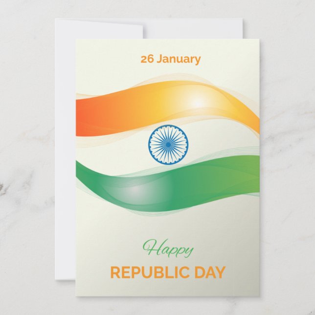 Cartes Pour Fêtes Annuelles fête de la république heureuse en inde (Devant)
