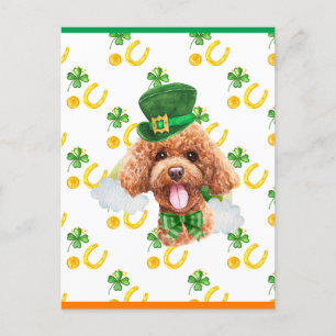 Cartes Pour Fêtes Annuelles Fête de la Saint-Patrick Caniche