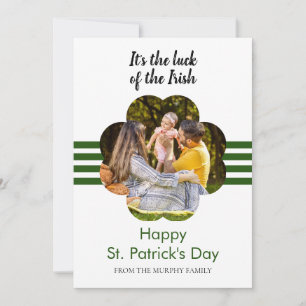 Cartes Pour Fêtes Annuelles Fête de la Saint-Patrick Moderne Minimaliste Trèfl