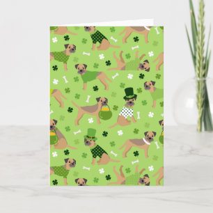 Cartes Pour Fêtes Annuelles Fête de la Saint-Patrick Terrier frontalier