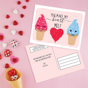 Cartes Pour Fêtes Annuelles Fête de la Saint-Valentin, la crème glacée de fond