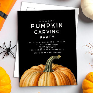 Cartes Pour Fêtes Annuelles Fête de la sculpture citrouille d'Halloween