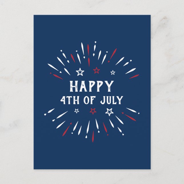 Cartes Pour Fêtes Annuelles Fête de l'Indépendance patriotique Américaine 4 ju (Devant)