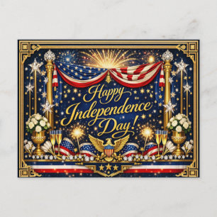Cartes Pour Fêtes Annuelles Fête de l'Indépendance Régence Hollywood Patriotiq