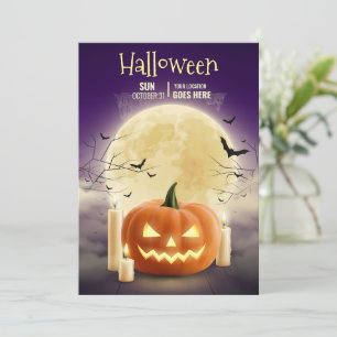 Cartes Pour Fêtes Annuelles Fête de maison hantée Halloween modifiable, Hallow
