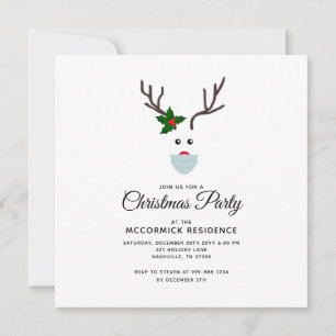 Cartes Pour Fêtes Annuelles Fête de Noël 2021 Covid Reindeer Custom
