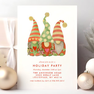 Cartes Pour Fêtes Annuelles Fête de Noël aux Gnomes Scandinaves Aquarelle