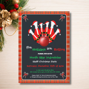Cartes Pour Fêtes Annuelles Fête de Noël Bowling Christmas
