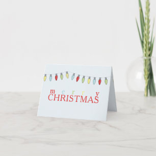 Cartes Pour Fêtes Annuelles Fête de Noël Chaîne Lumières Amusant Festin Simple